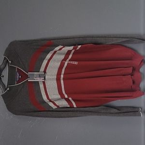 Mens Roundtree & Yorke 1/4 Zip Sweater. Size 2XT. Red & Gray. NWT